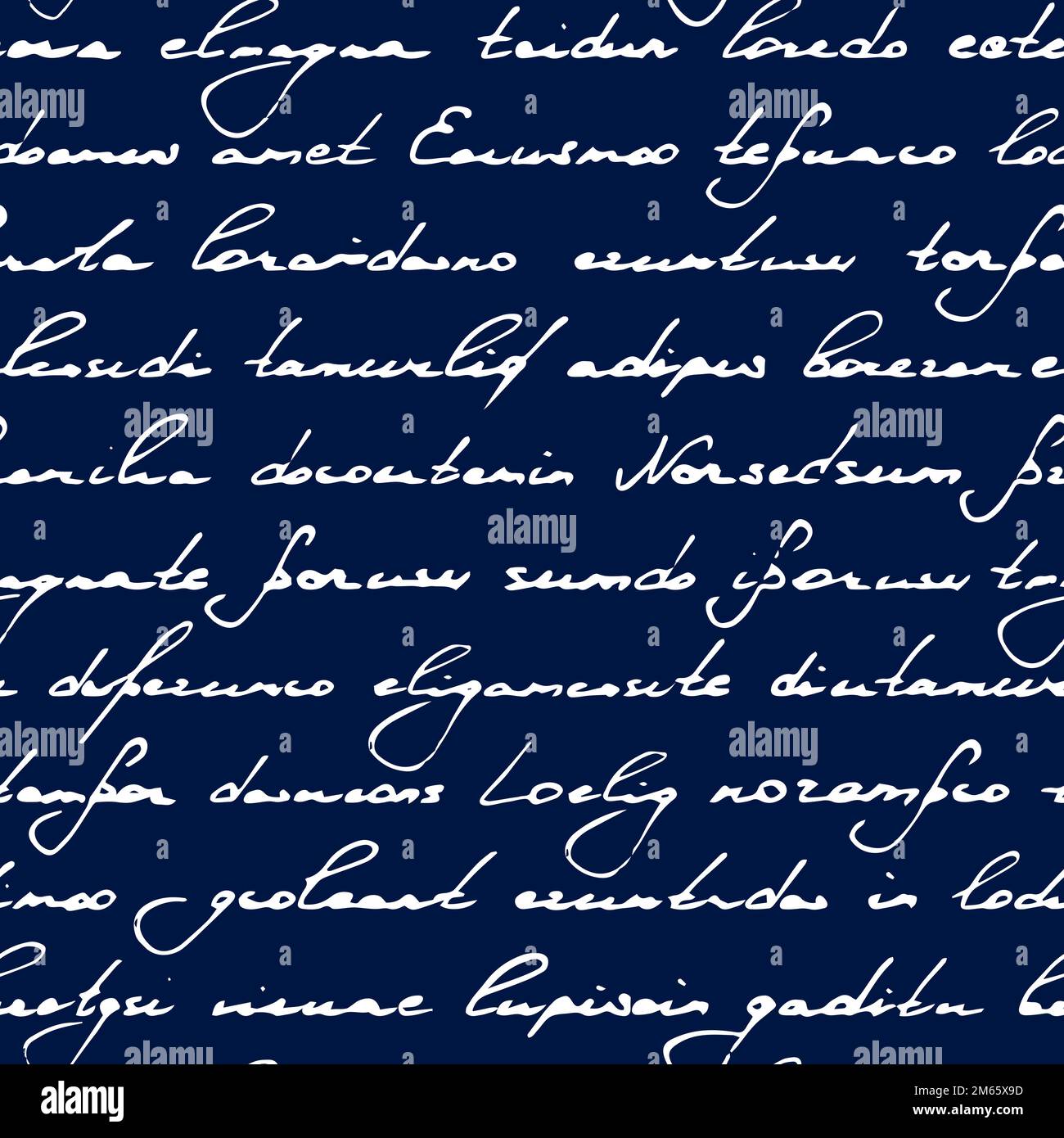 Motif sans couture écrit. Écriture manuscrite répétée. Ligne de mot pour les impressions de conception. Arrière-plan d'écriture répétée. Répéter la texture. Les mains dessinent du texte Illustration de Vecteur