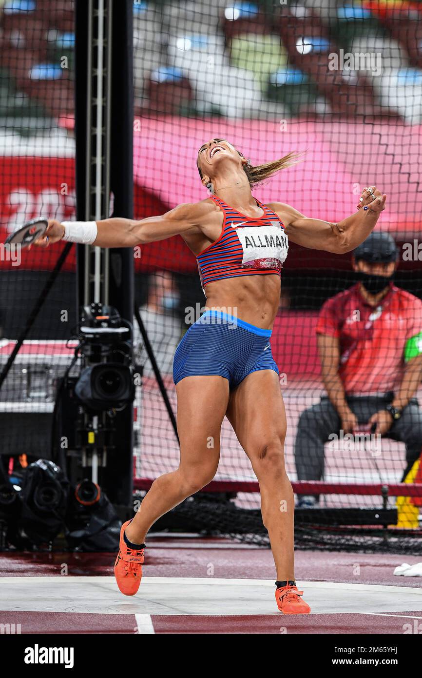 Valarie Allman (USA) la Champign olympique remporte le discus féminin