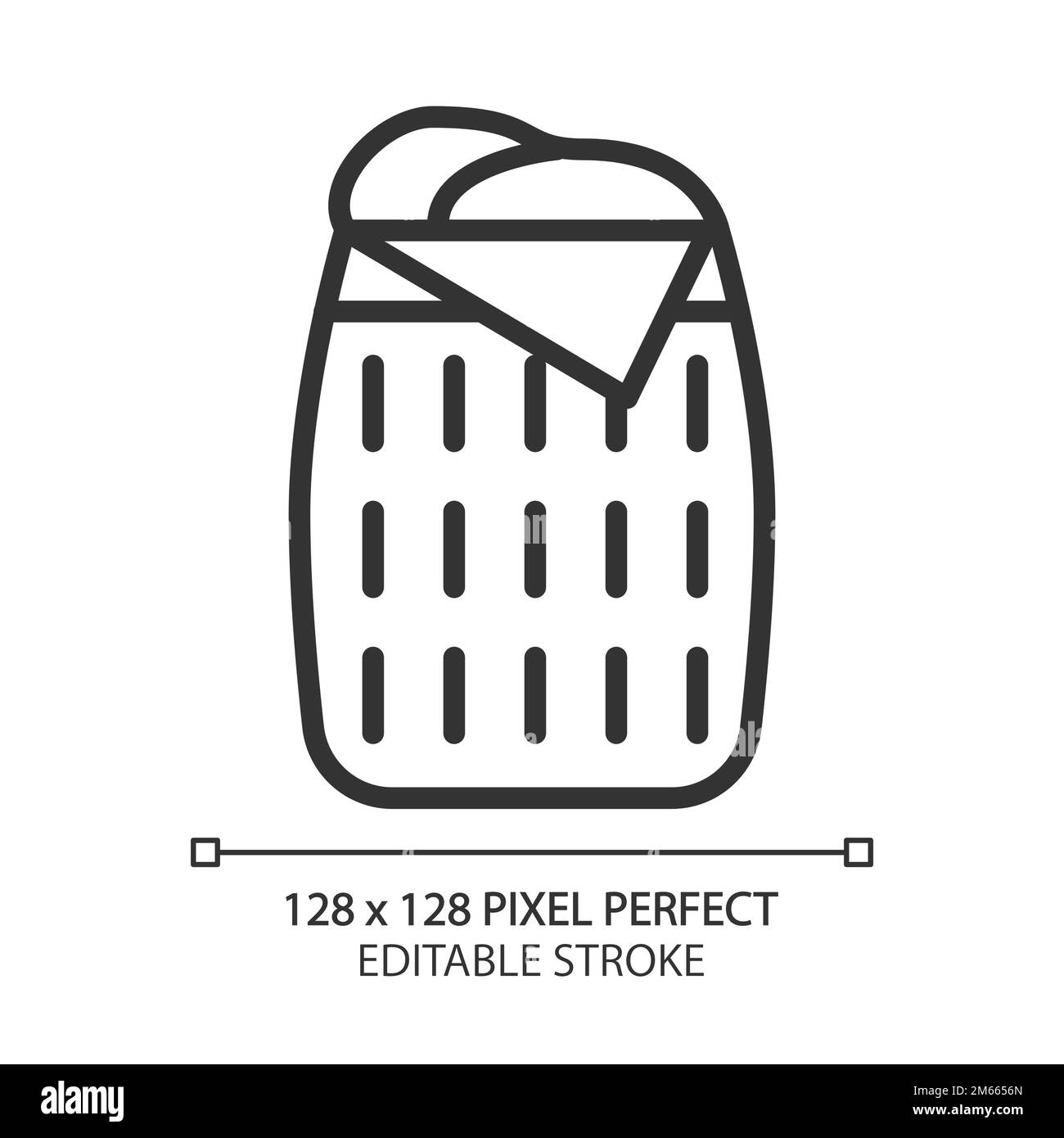 Icône linéaire pixel Perfect du panier à linge Illustration de Vecteur