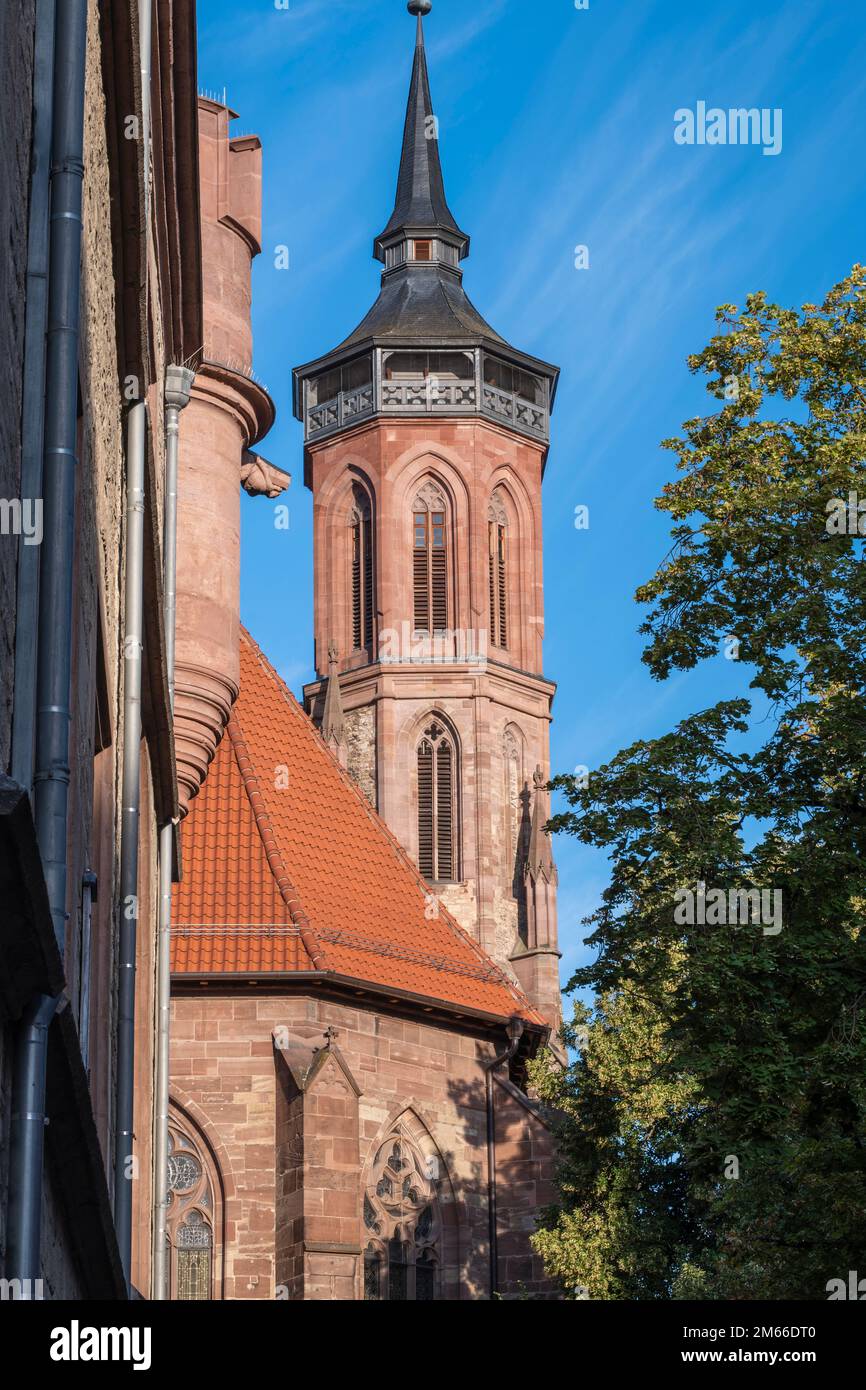 Vue arrière de l'église St Johannes à Goettingen, Allemagne Banque D'Images Vue arrière de l'église St Johannes à Goettingen, Allemagne Banque D'Images