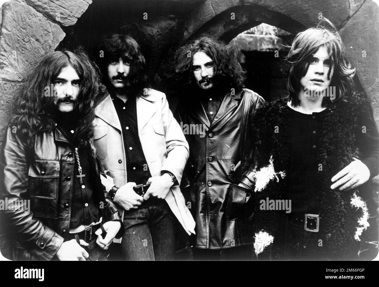Inventeurs de Heavy Metal - Black Sabbath (1970) Geezer Butler, Tony Iommi, Bill Ward, Ozzy Osbourne. Banque D'Images