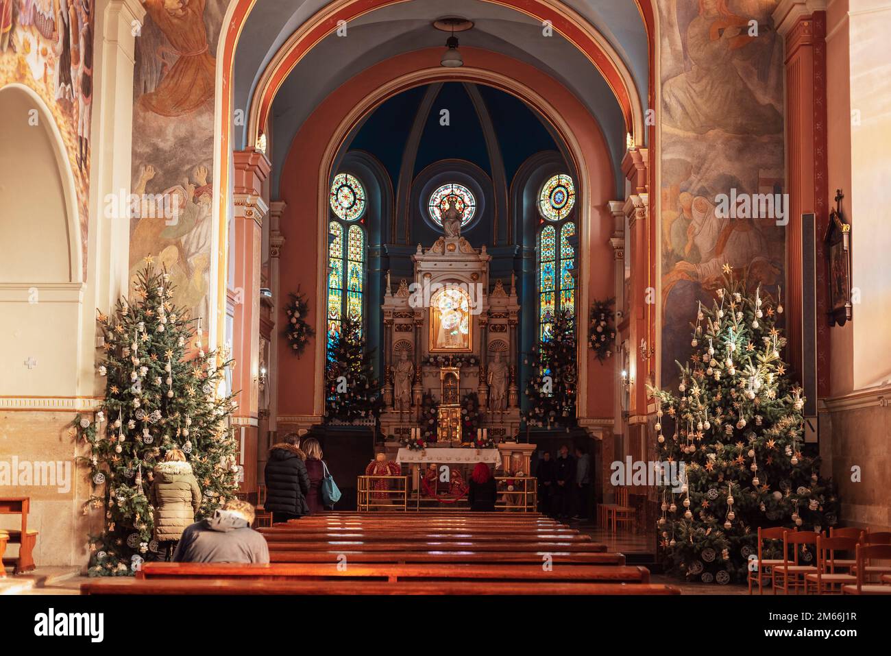 Basilique de l'Assomption de la Sainte Vierge Marie à Marija Bistrica, Croatie. Banque D'Images