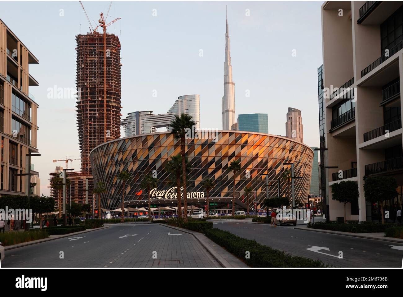 Vue sur la COCA COLA Arena à Dubaï, Émirats arabes Unis Banque D'Images