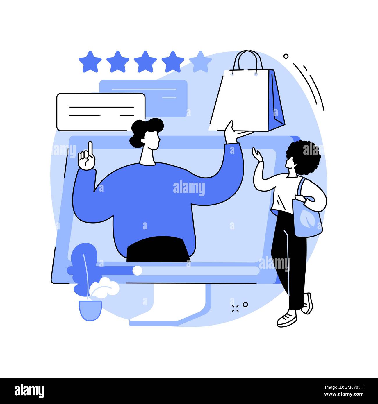 Illustration du vecteur de concept abstrait de la revue de produit. Avis sur les médias sociaux, service de notation en ligne, outils de marketing de contenu, commentaires des clients, nouveau produ Illustration de Vecteur