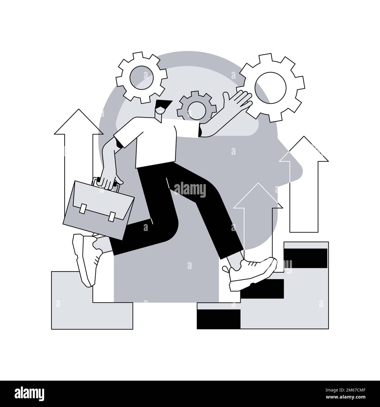 Développement personnel résumé concept vecteur illustration. Développer le potentiel de talents, la croissance personnelle de carrière, le capital humain, peut le faire, social abiliti Illustration de Vecteur