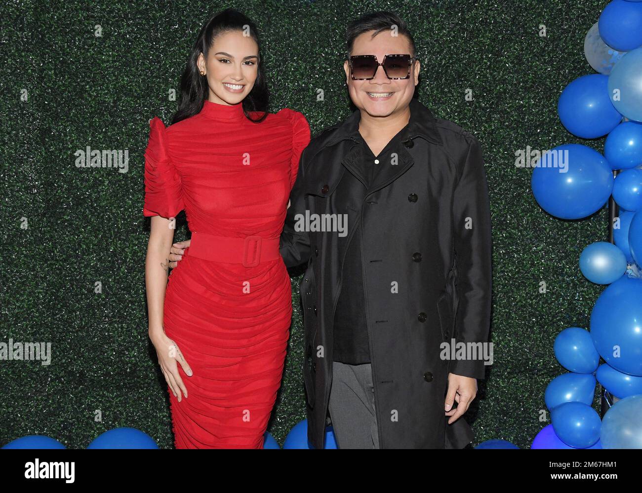 Los Angeles, États-Unis. 02nd janvier 2023. (G-D) Miss Universe Philippines 2022 CELESTE CORTESI et Miss Universe Philippines Directeur créatif Jonas Gaffud à leur envoi tenu à Titas de Manille à West Covina, CA le lundi, ?2 janvier 2023. Celeste Cortesi représentera les Philippines pour participer au titre de MISS UNIVERS 2023 qui a lieu à la Nouvelle-Orléans, Louisiane. (Photo par Sthanlee B. Mirador/Sipa USA) crédit: SIPA USA/Alay Live News Banque D'Images