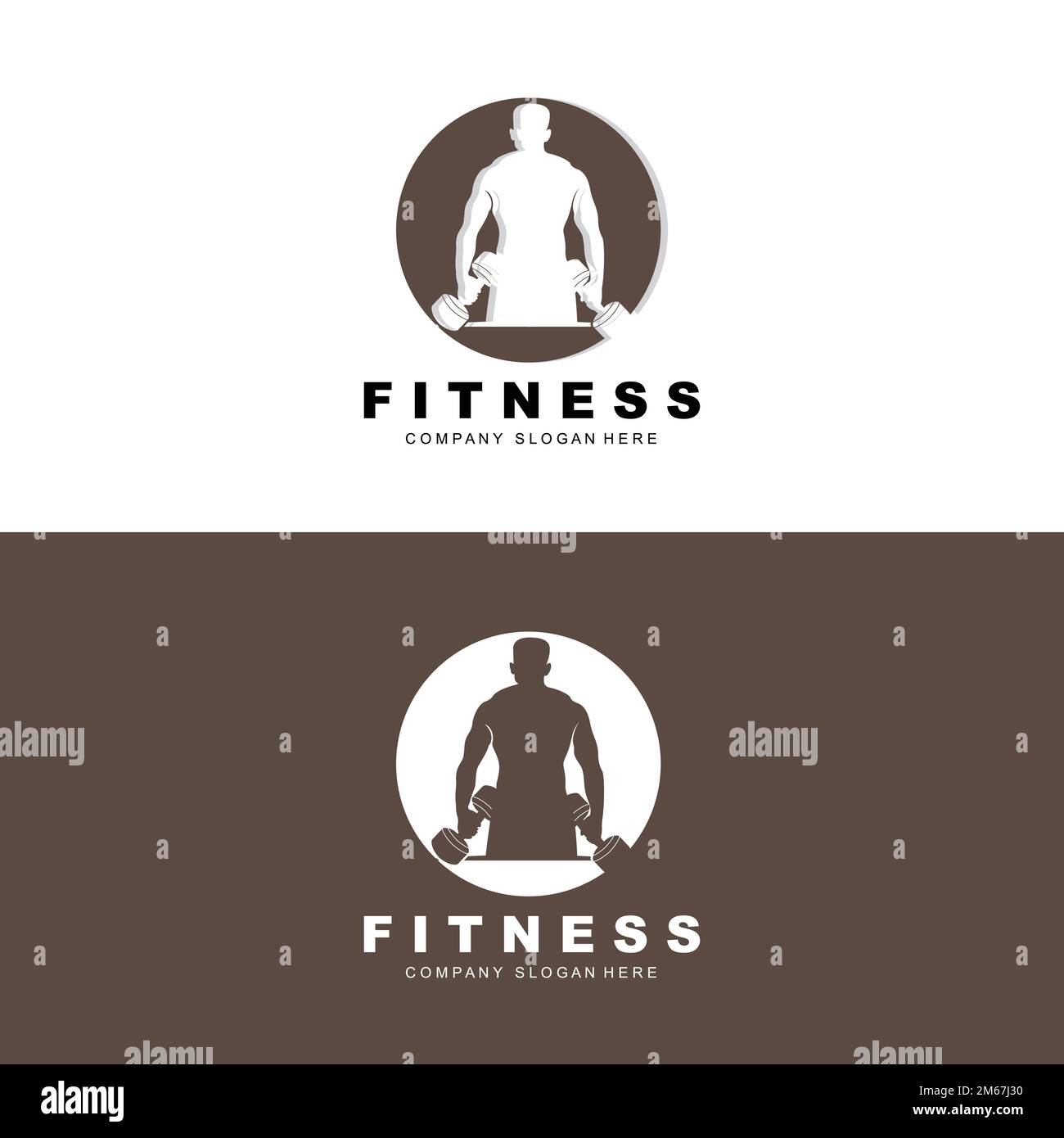 Logo Gym, logo Fitness Vector, Design adapté à la forme physique, équipement sportif, Santé du corps, supplément de corps marques de produit Illustration de Vecteur