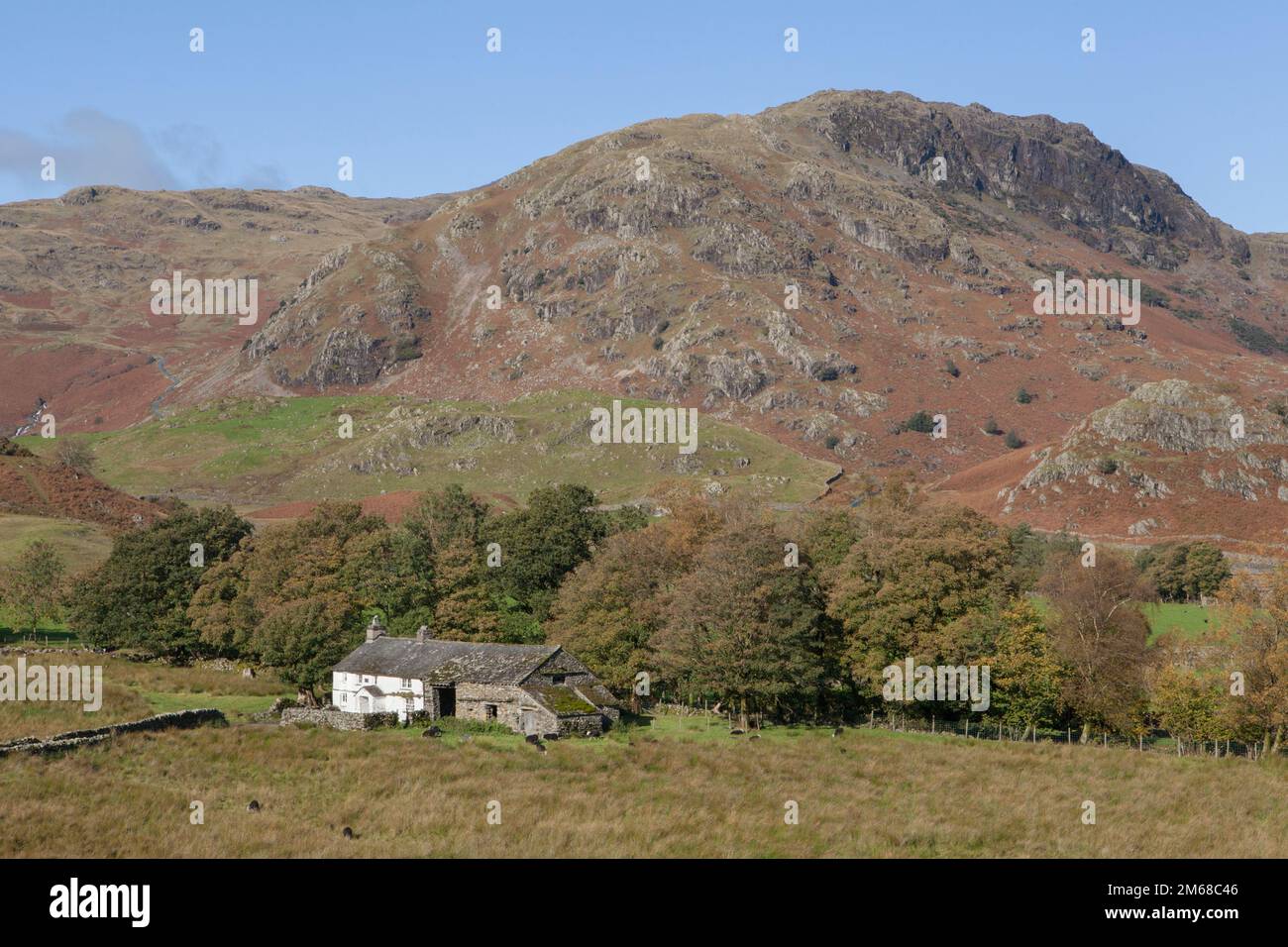 Bridge End Cottage est une ancienne ferme de Little Langdale, Lake District Banque D'Images