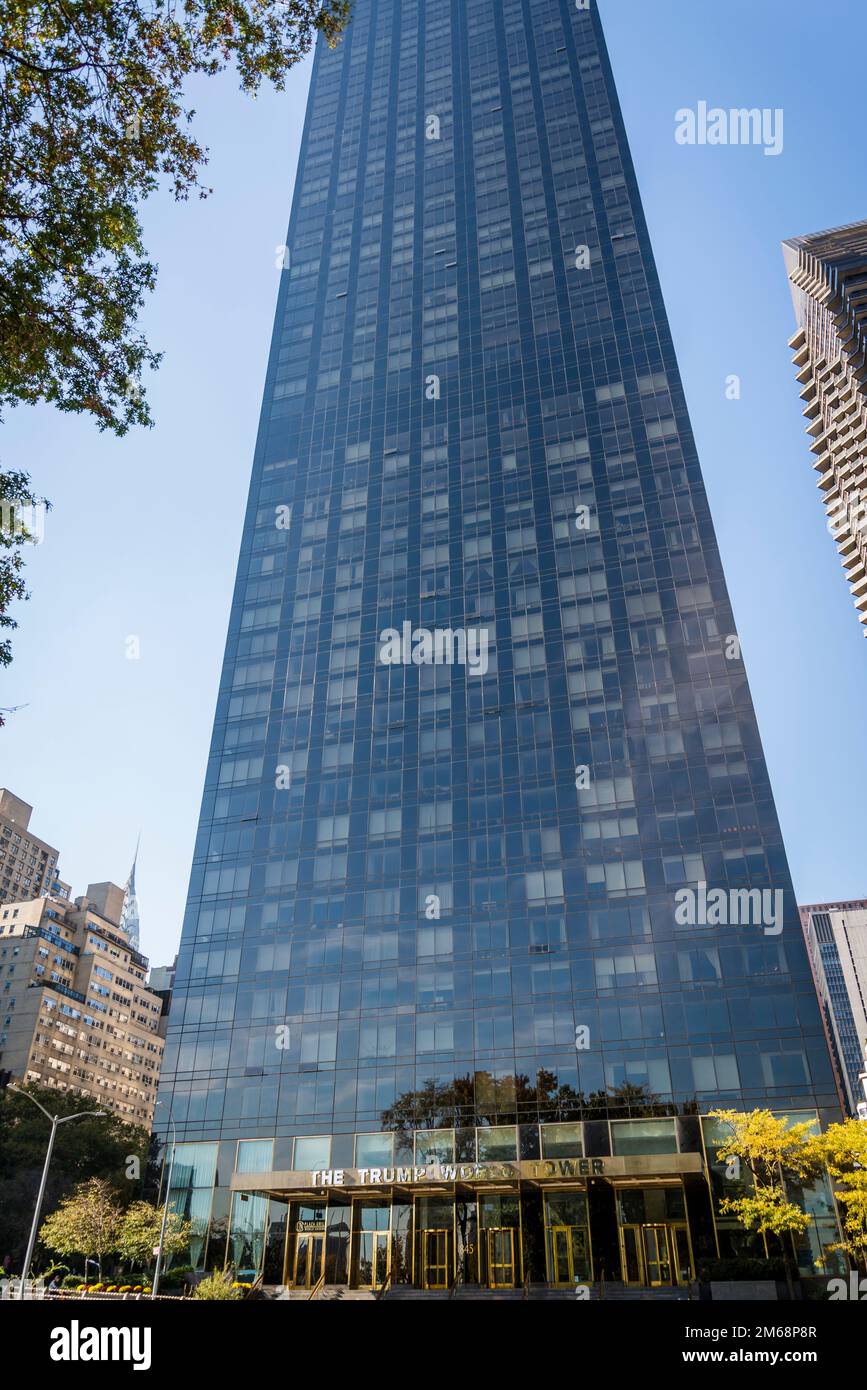 Trump World Tower, un immeuble résidentiel en copropriété situé dans le quartier de Turtle Bay à Midtown Manhattan, 1st avenue, Midtown Manhattan, New York CIT Banque D'Images