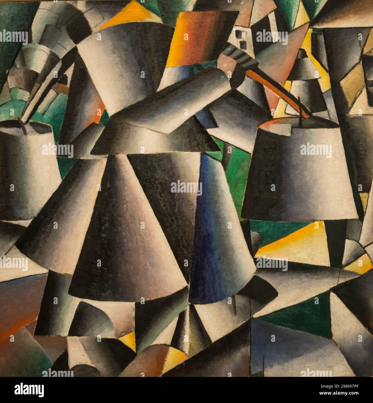 Kazimir Malevich: Femme aux voiles, 1912, MOMA, The Museum of Modern Art, New York City, Etats-Unis Banque D'Images