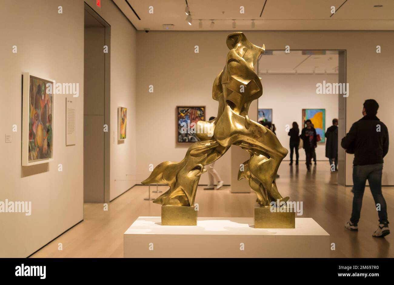 Umberto Boccioni: Formes uniques de continuité dans l'espace, Bronze, 1913, MOMA, The Museum of Modern Art, New York City, Etats-Unis Banque D'Images