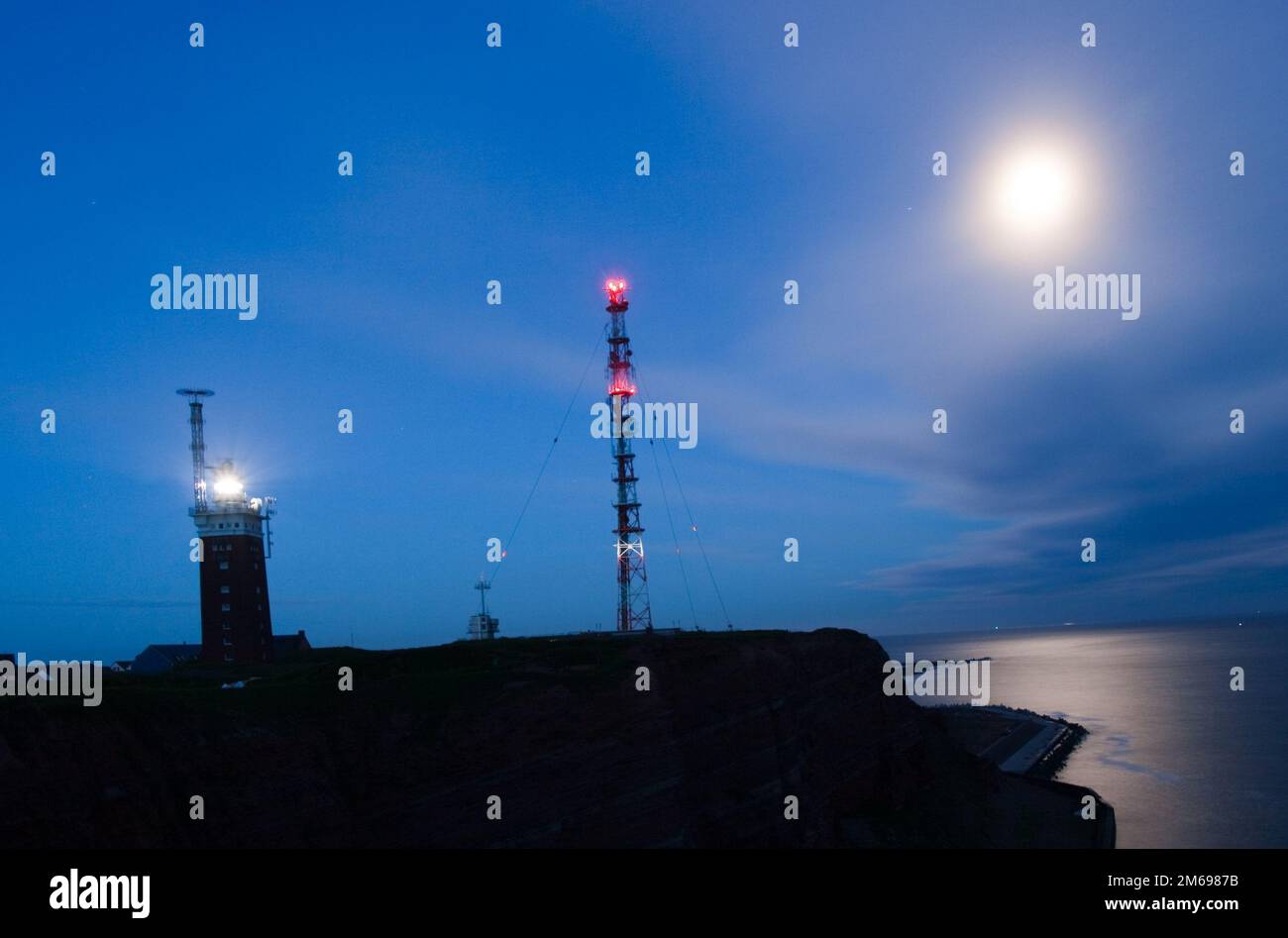 Phare @ l'île offshore allemande Helgoland Banque D'Images