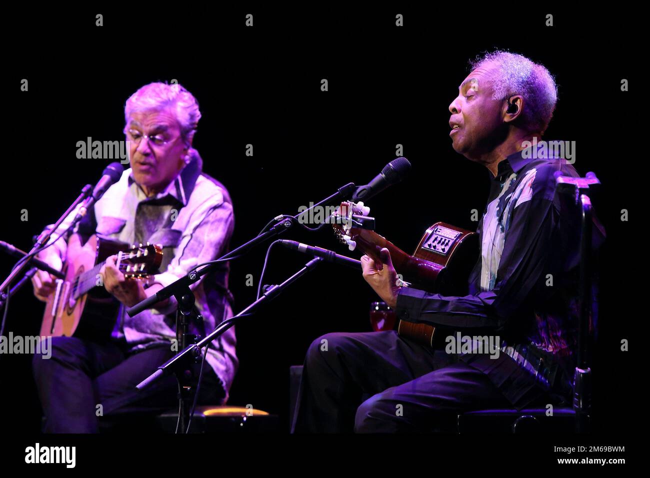 22 juillet 2015 - Madrid, Caetano Veloso et Gilberto Gil se produit au Théâtre Royal de Madrid. Banque D'Images