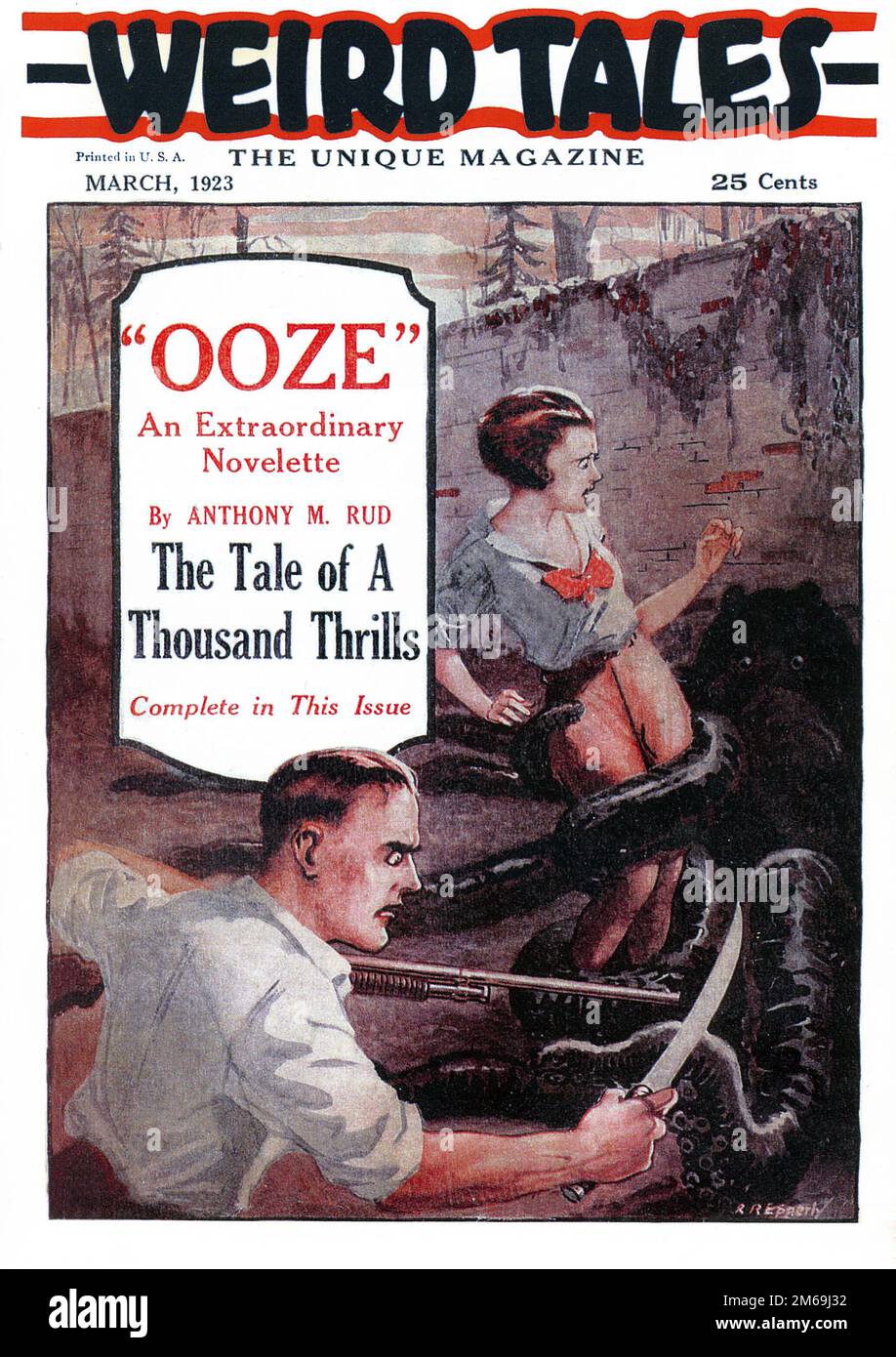Vintage Magazine couverture - Weird Tales Mars 1923 Banque D'Images