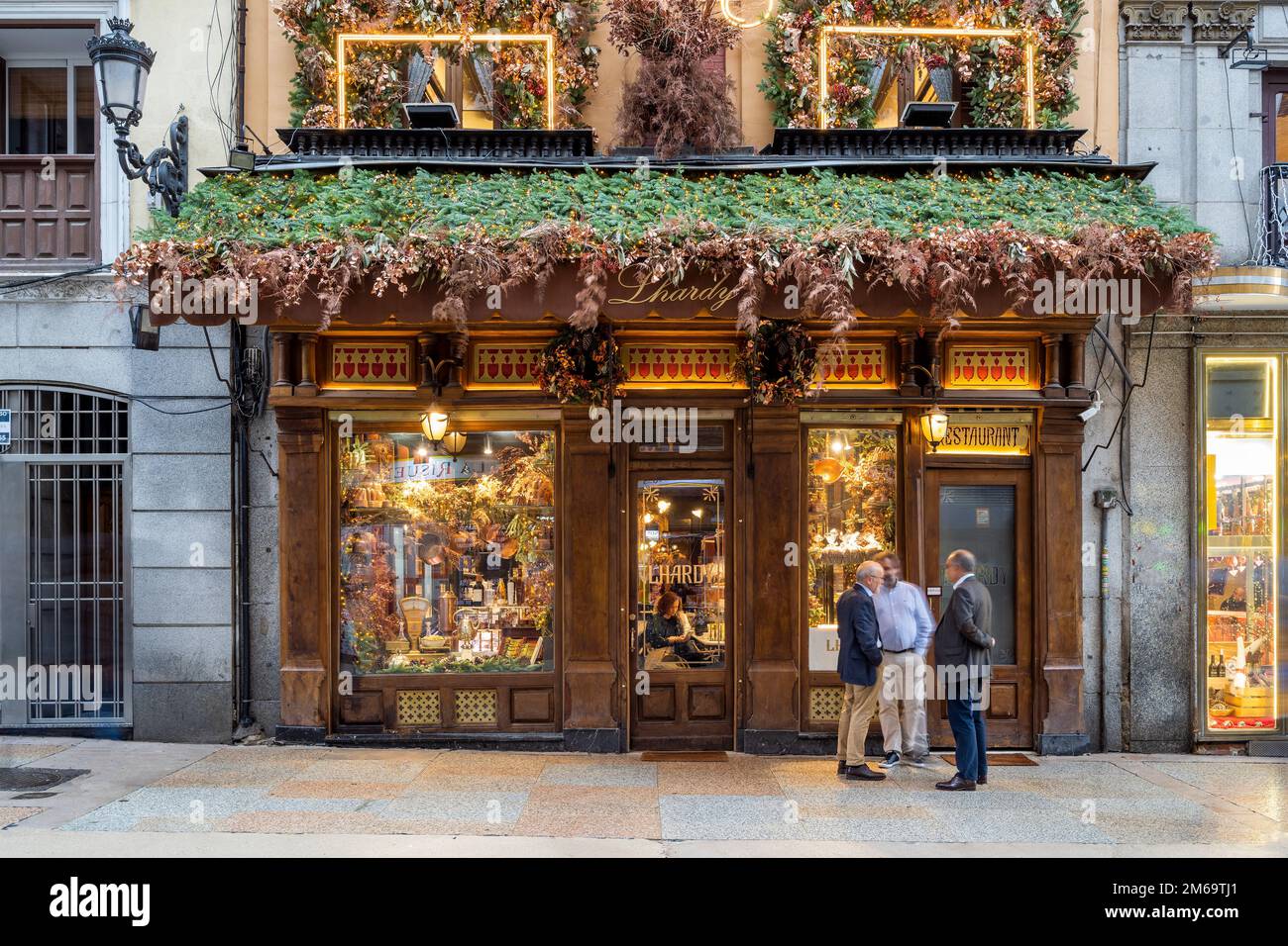 Fondé en 1839, le Restaurante Lhardy est l'un des plus anciens restaurants de Madrid, en Espagne Banque D'Images