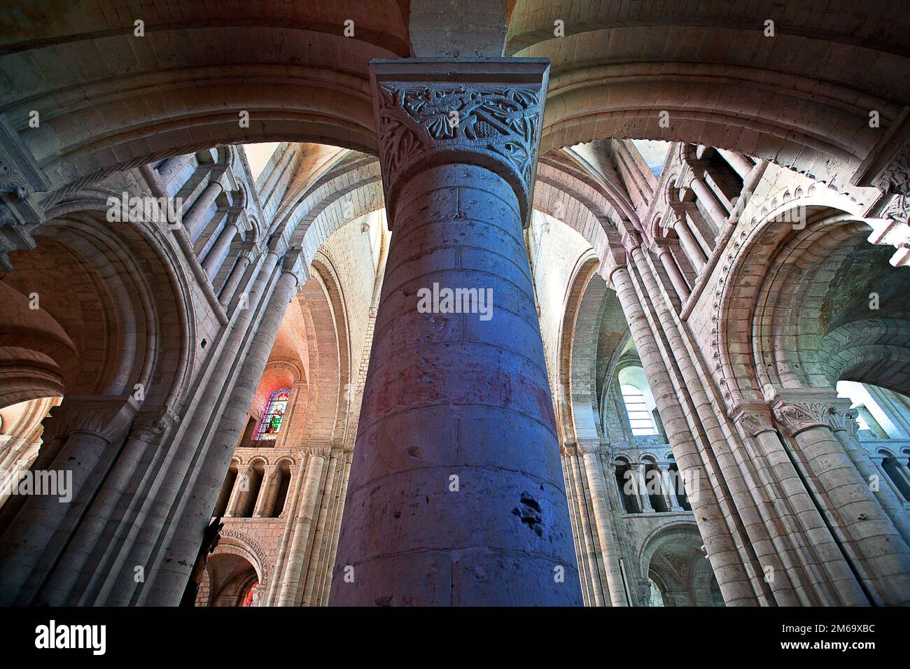 Abtei Saint-Georges de Boscherville, Normandie, France Banque D'Images