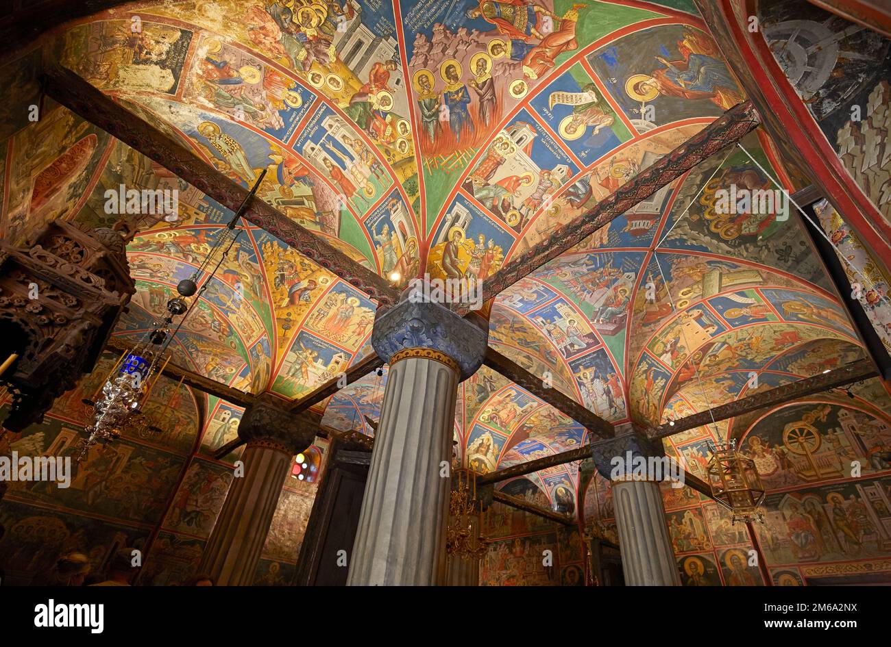 Peintures au monastère Saint du Grand Meteoron, Meteora, Grèce Banque D'Images