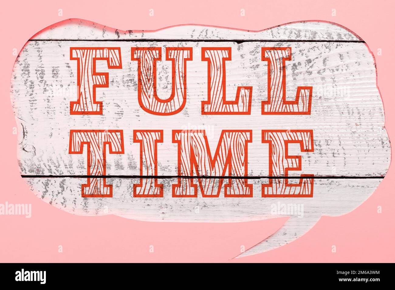 Affichage conceptuel temps plein. Mot pour travailler ou faire