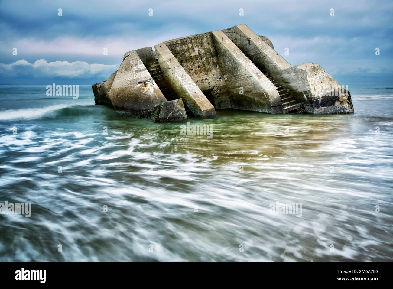 Atlantikwall, Wissant, Nord-pas-de-Calais, France Banque D'Images