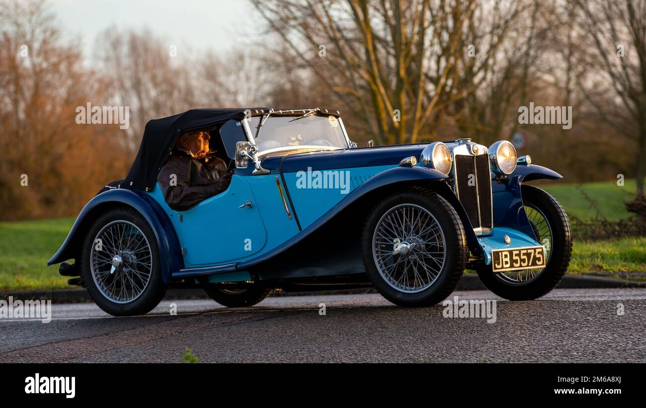 Voiture de sport 1935 mg vintage Banque D'Images