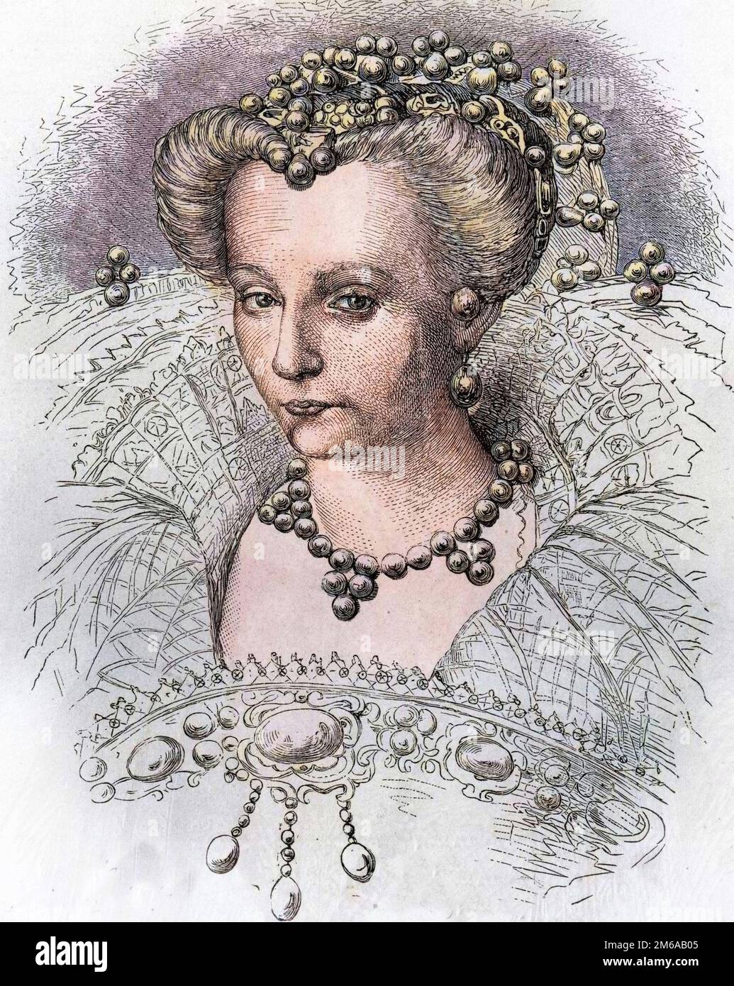 Portrait de Louise de Lorraine (1553-1601), épouse d'Henri III Banque D'Images