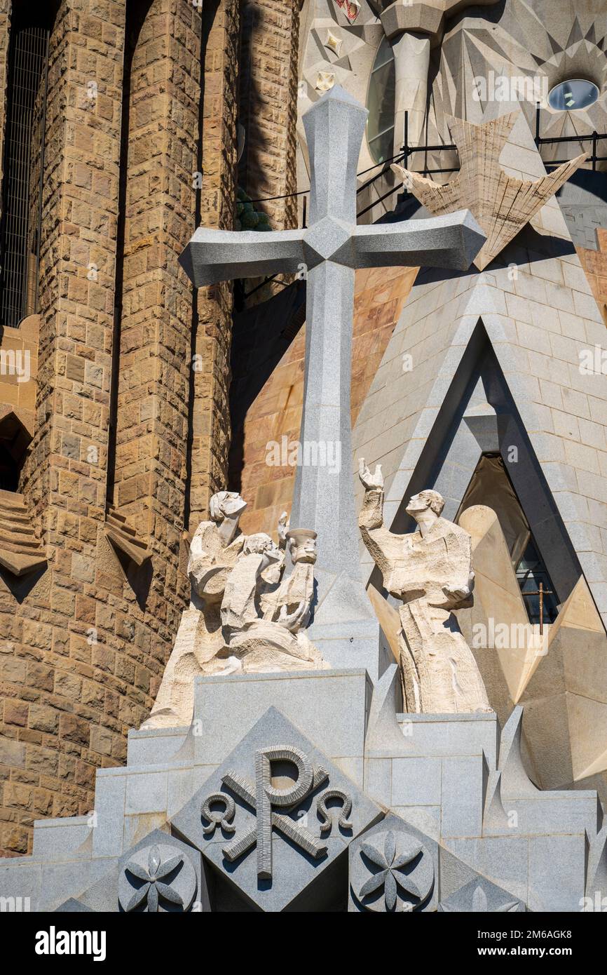 Segrada Familia Basilika à Barcelone Espagne Banque D'Images