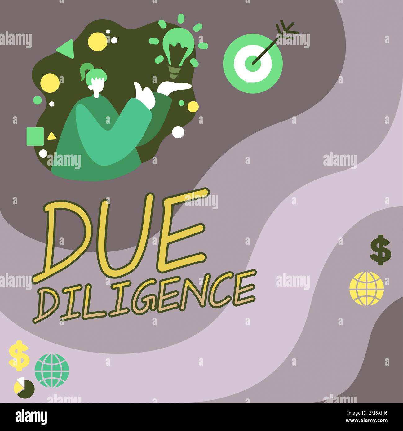 Affiche indiquant la diligence raisonnable. Internet concept éviter de nuire à d'autres biens d'affaires pour un accord Banque D'Images