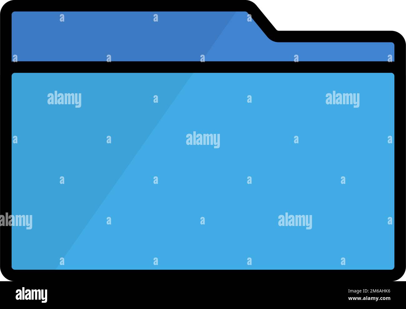 Icône de dossier de fichiers bleue. Gestion des données. Vecteur modifiable. Illustration de Vecteur