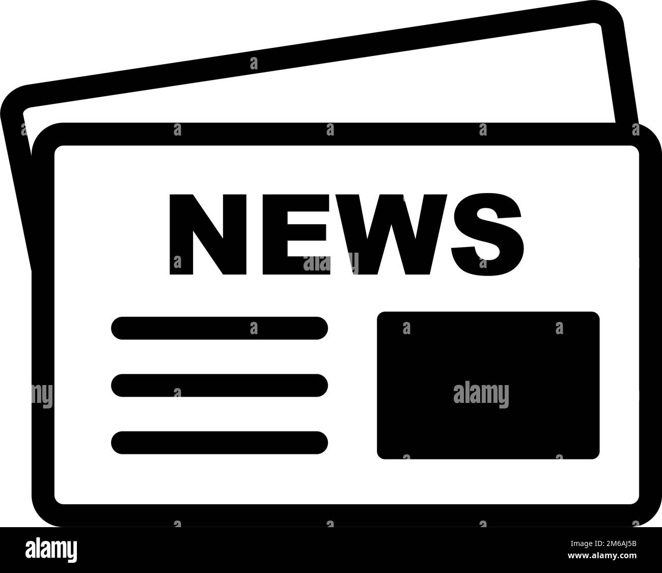 Articles de presse et symbole de journal. Vecteur modifiable. Illustration de Vecteur