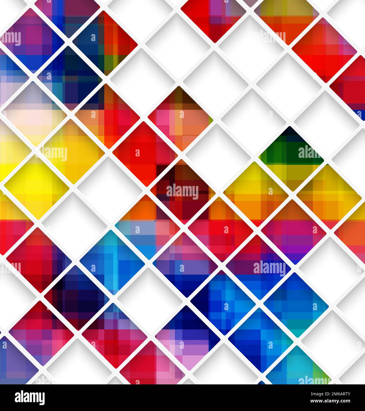 Abstrait multicolore avec petit filet Banque D'Images