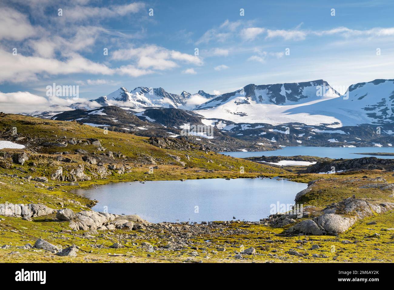 Vue sur le mont Fannaraki, Sognefjellet, parc national de Jotunheimen, Norvège Banque D'Images