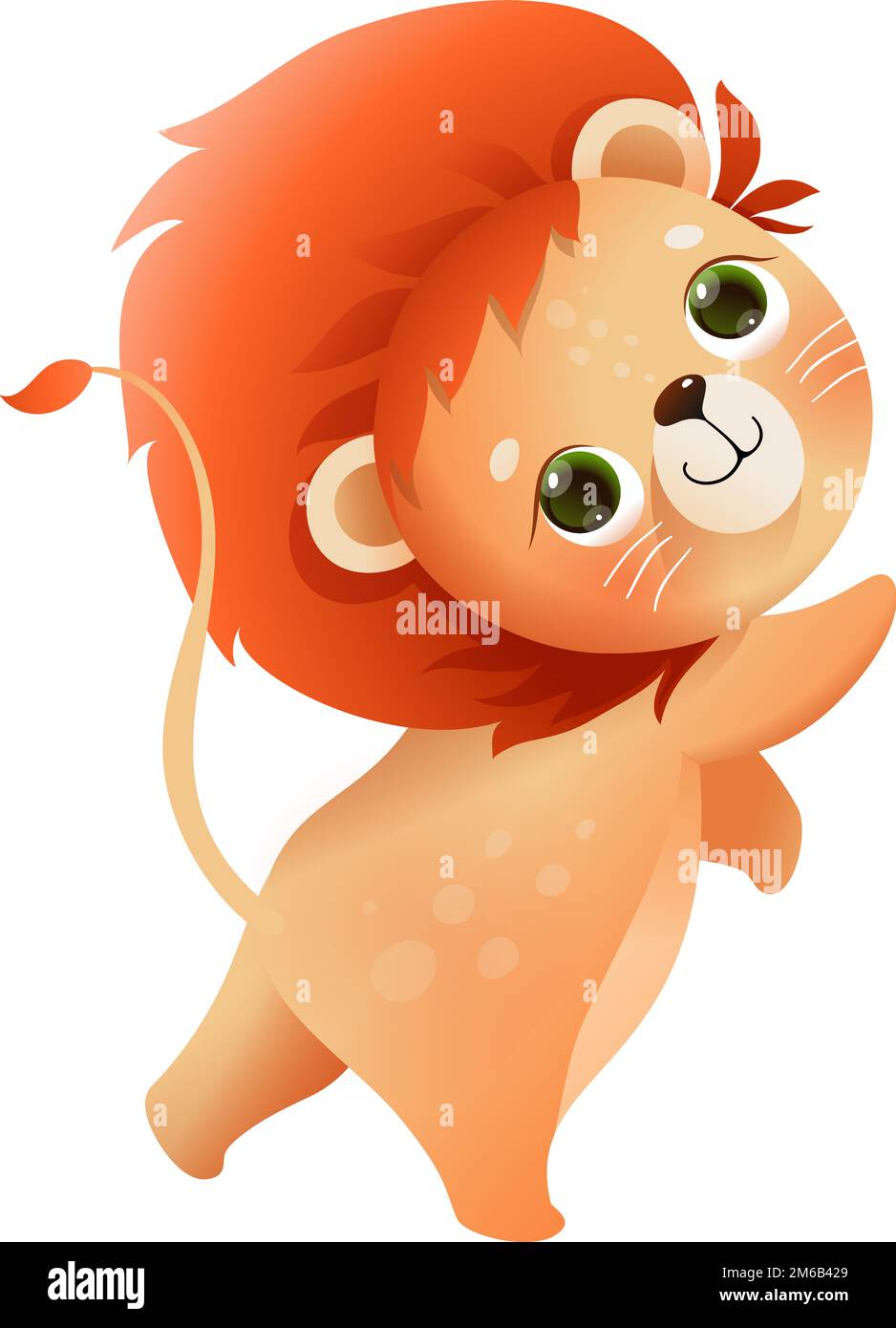 Adorable personnage ludique de Baby Lion pour les enfants Illustration de Vecteur