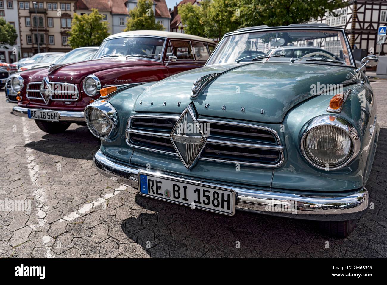 Vintage Borgward Isabella coupé Cabriolet, Cabriolet et Combi, Estate, voiture de luxe, année de construction 1954 à 1961, Bad Hersfeld, Hesse, Allemagne Banque D'Images