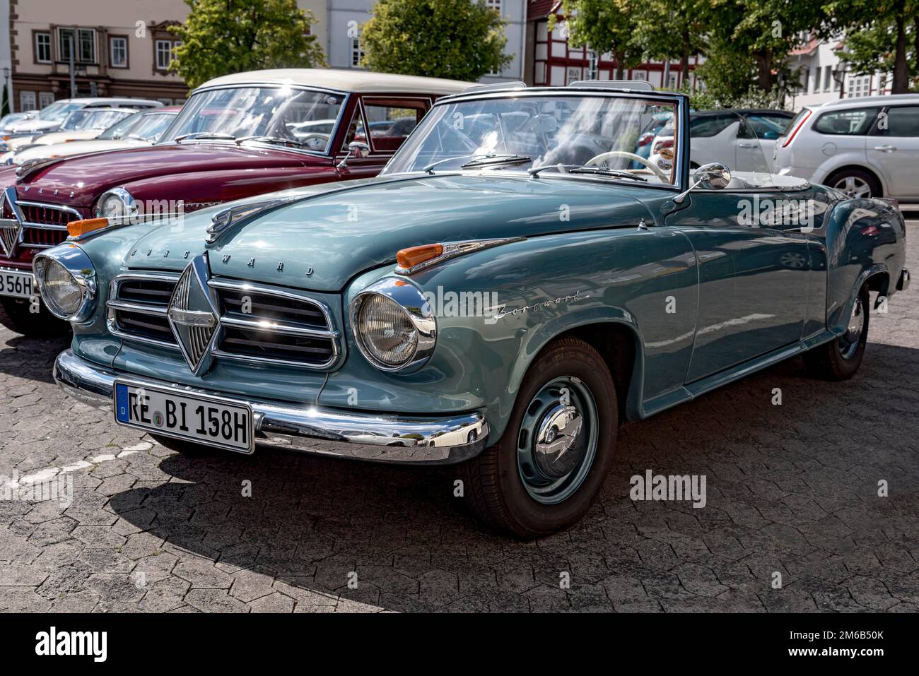 Vintage Borgward Isabella coupé Cabriolet, cabriolet, voiture de luxe, année de construction 1954 à 1961, Bad Hersfeld, Hesse, Allemagne Banque D'Images