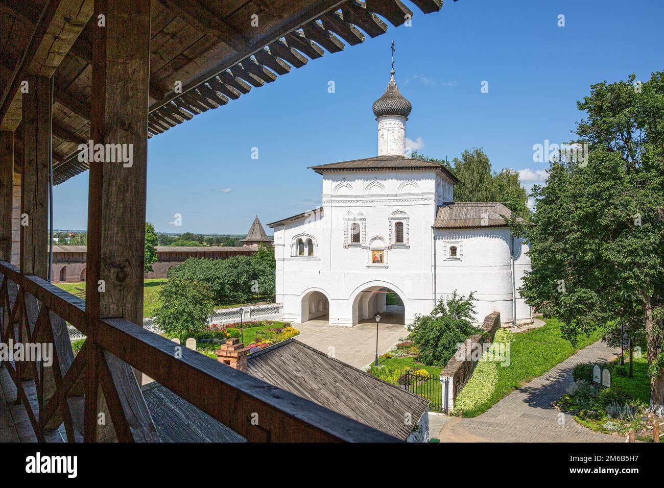 Eglise de la porte d'Annonciation, Monastère Spaso-Evfimiev, Suzdal, Russie Banque D'Images