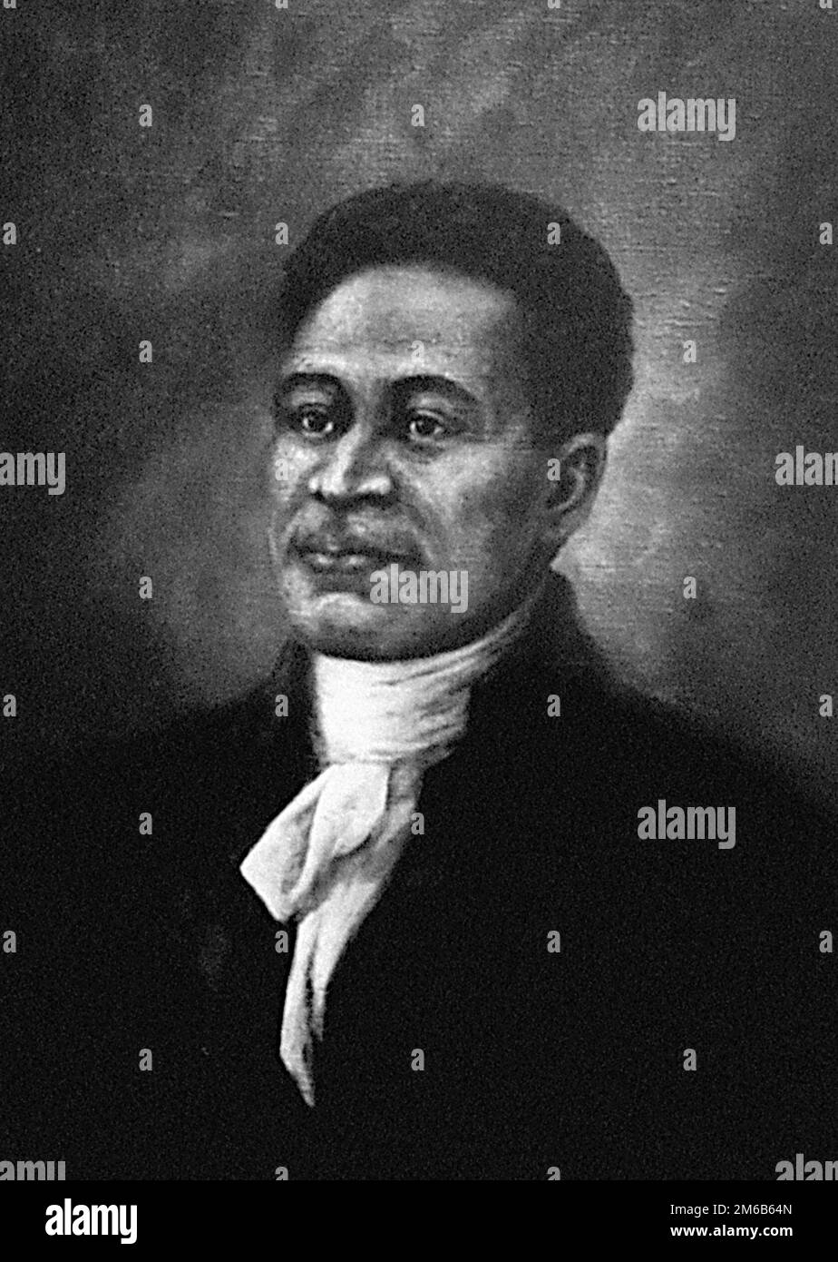 Crispus Attucks (1723 -1770) était un baleinier, marin et stévedore américain d'origine africaine et amérindienne, considéré comme la première personne tuée dans le massacre de Boston et, par conséquent, le premier américain tué dans la Révolution américaine. Banque D'Images