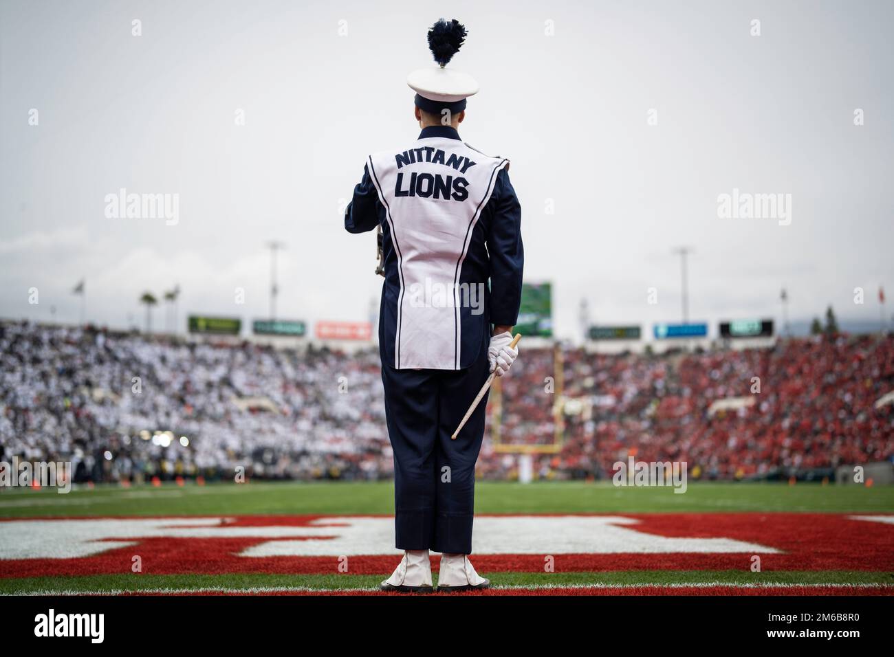 Membre du groupe des Nittany Lions de l'État de Pennsylvanie lors de la prépartie du match de football du Rose Bowl 109th contre les Utes de l'Utah, lundi, 2 janvier 2023, à la Rose B. Banque D'Images