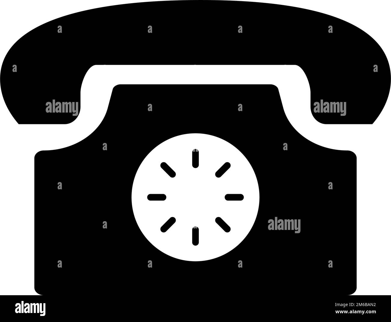 Icône de silhouette de téléphone à cadran rotatif. Vecteur modifiable. Illustration de Vecteur