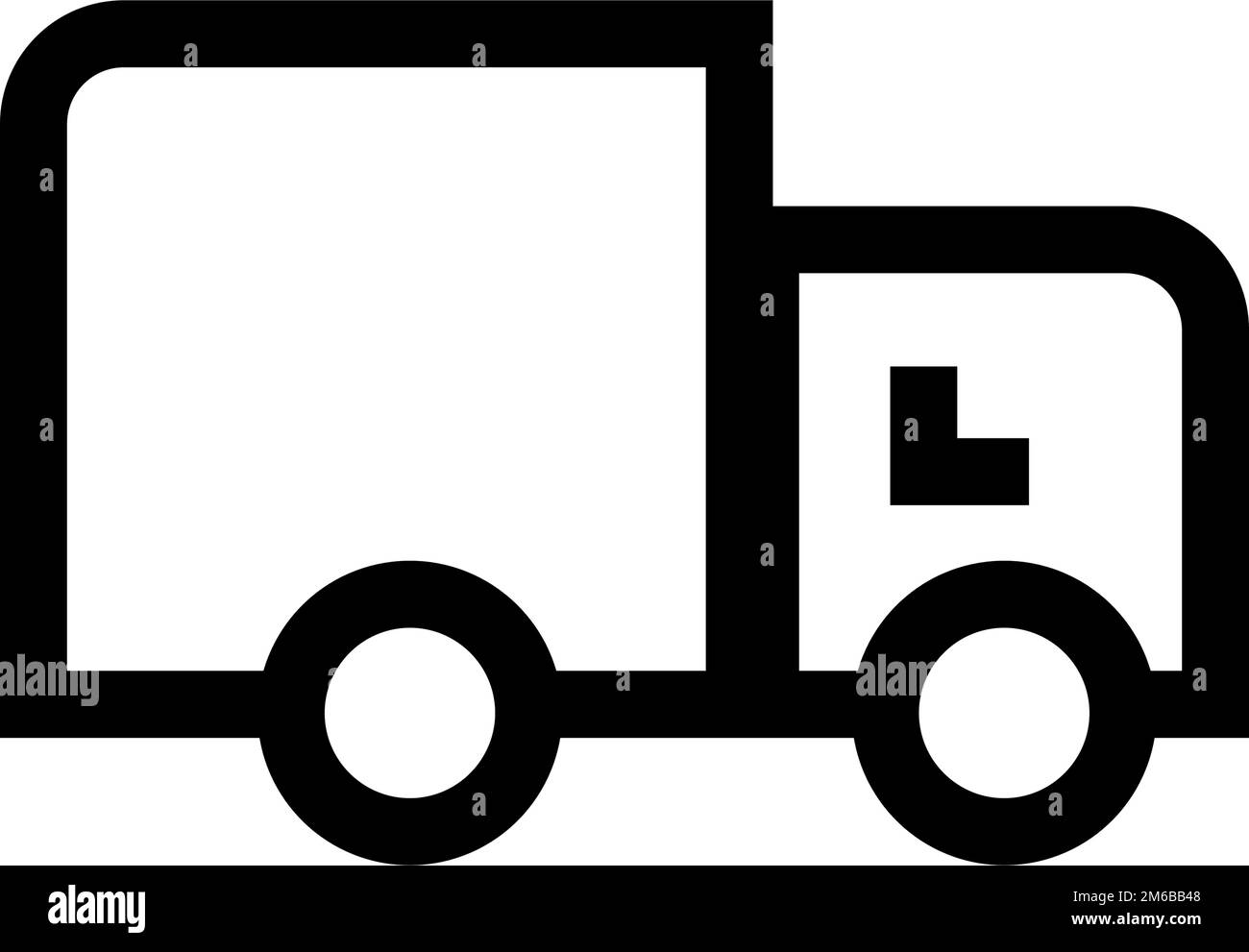 Icône de tracé simple. Livraison de la cargaison. Vecteur modifiable. Illustration de Vecteur