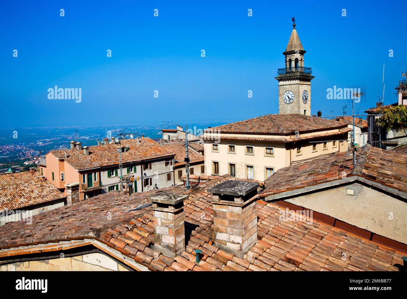 Borgo Maggiore, la ville de San Marino Banque D'Images