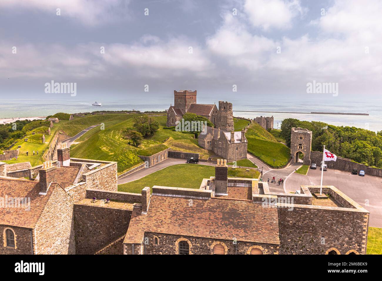 Douvres - 04 juin 2022 : le château fort de Douvres dans le Kent, en Angleterre. Banque D'Images