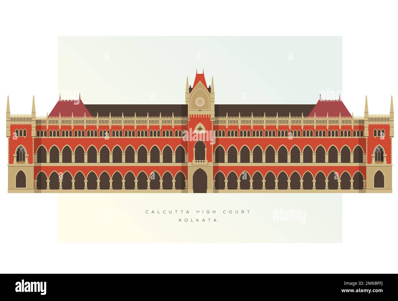 Ville de Kolkata - Palais de la haute Cour de Calcutta - icône Illustration comme fichier JPG Illustration de Vecteur