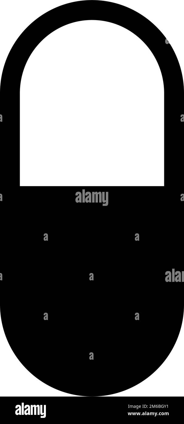 Capsule de l'icône de la pilule médicale. Vecteur modifiable. Illustration de Vecteur