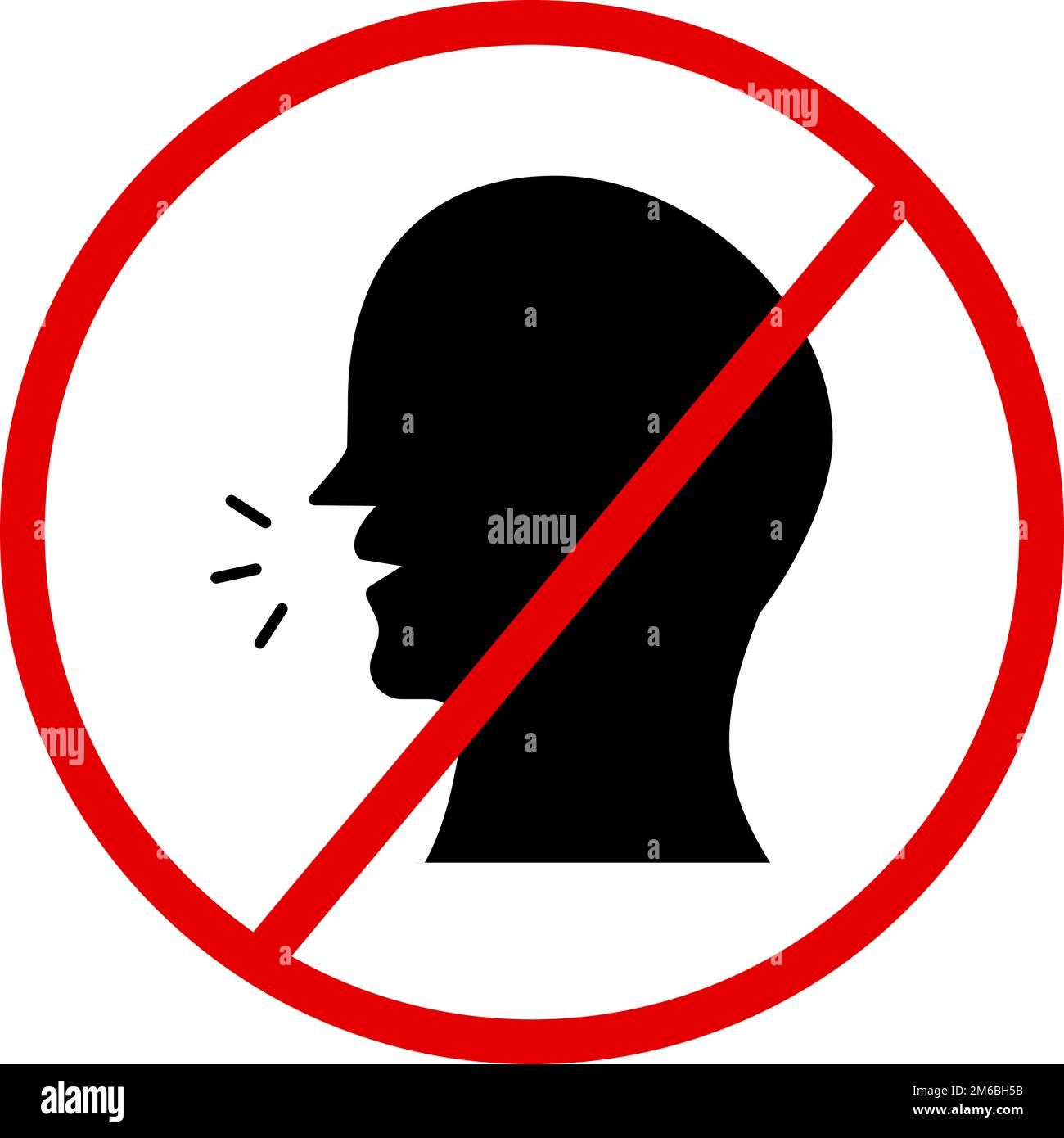 Panneau d'arrêt de conversation. Conversation interdite. Vecteur modifiable. Illustration de Vecteur