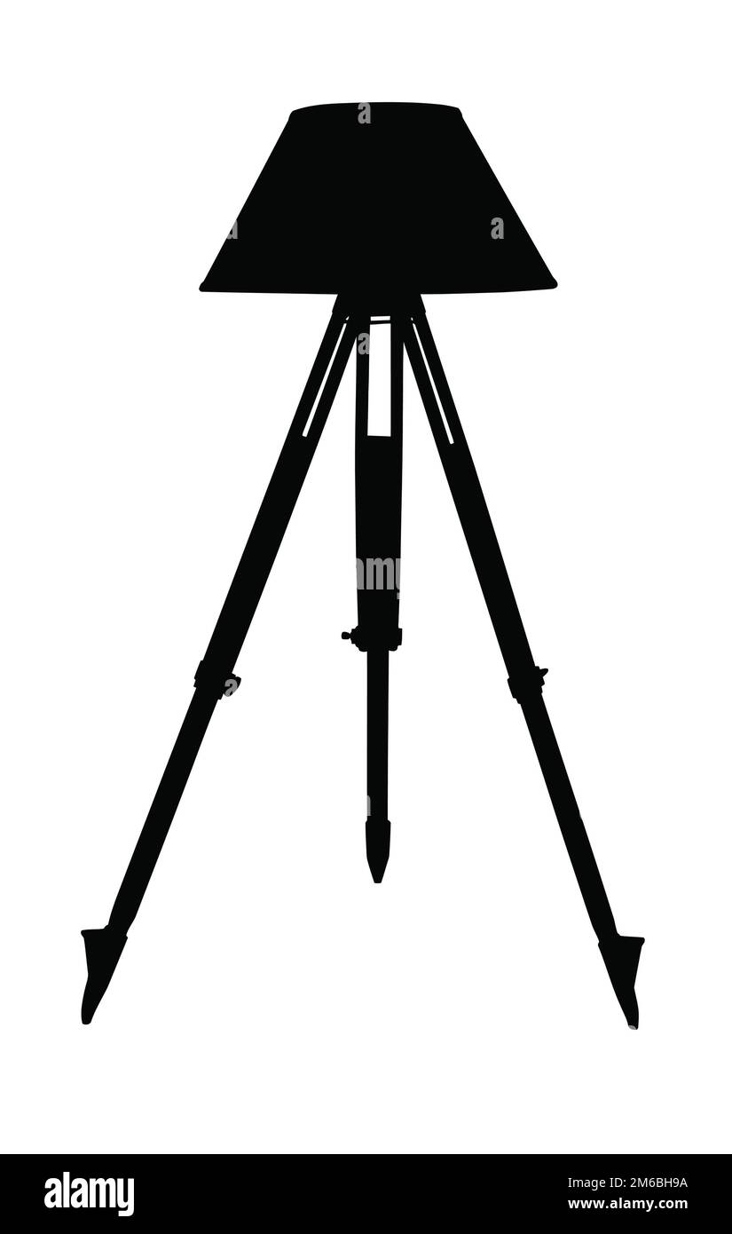 Silhouette de lampe de table moderne Banque D'Images