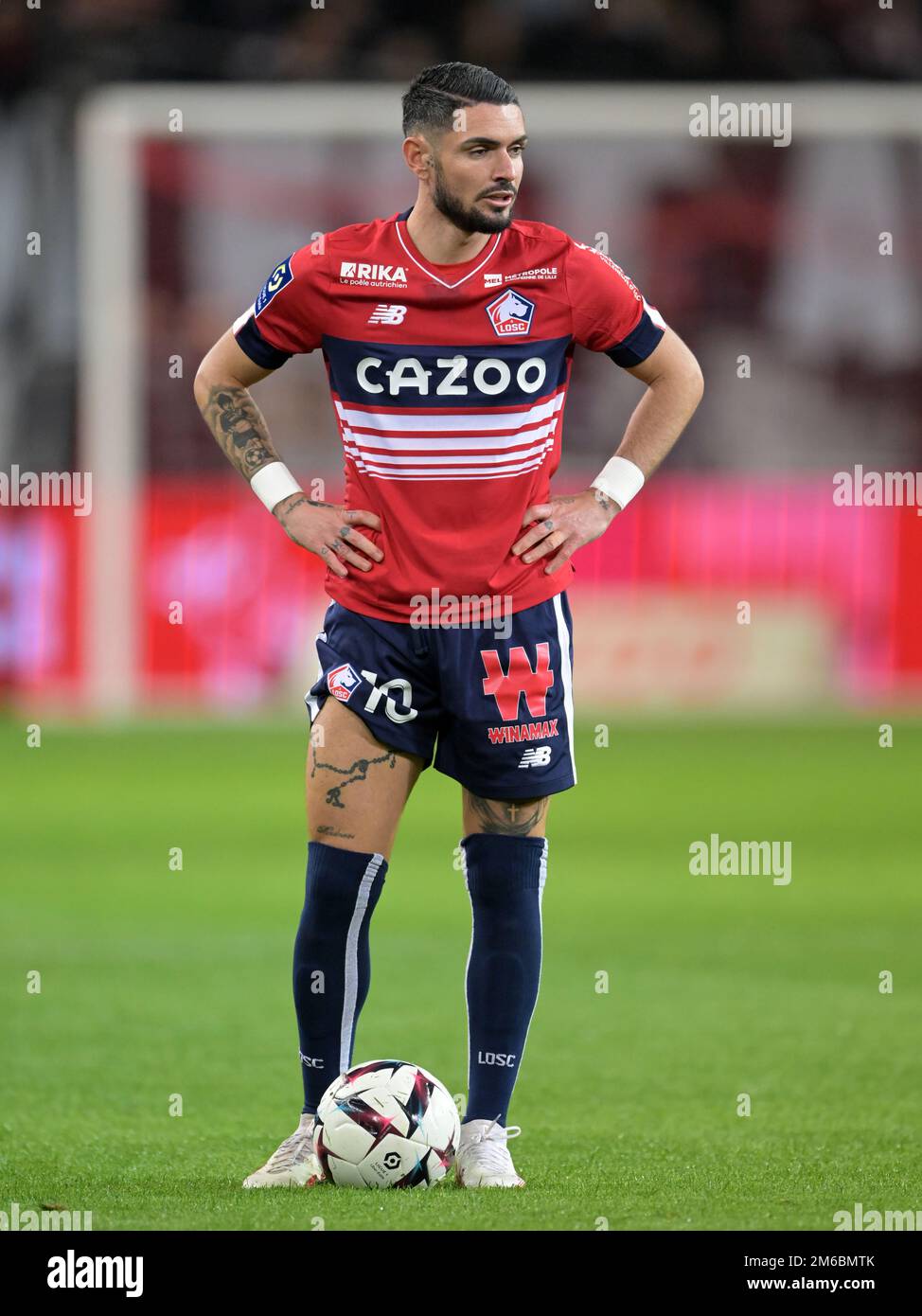 LILLE - Remy Cabella du LOSC Lille pendant le match de la Ligue française 1 entre l'OSC de Lille et le Stade de Reims au stade Pierre-Mauroy sur 2 janvier 2022 à Lille, France. AP | hauteur néerlandaise | Gerrit van Cologne Banque D'Images