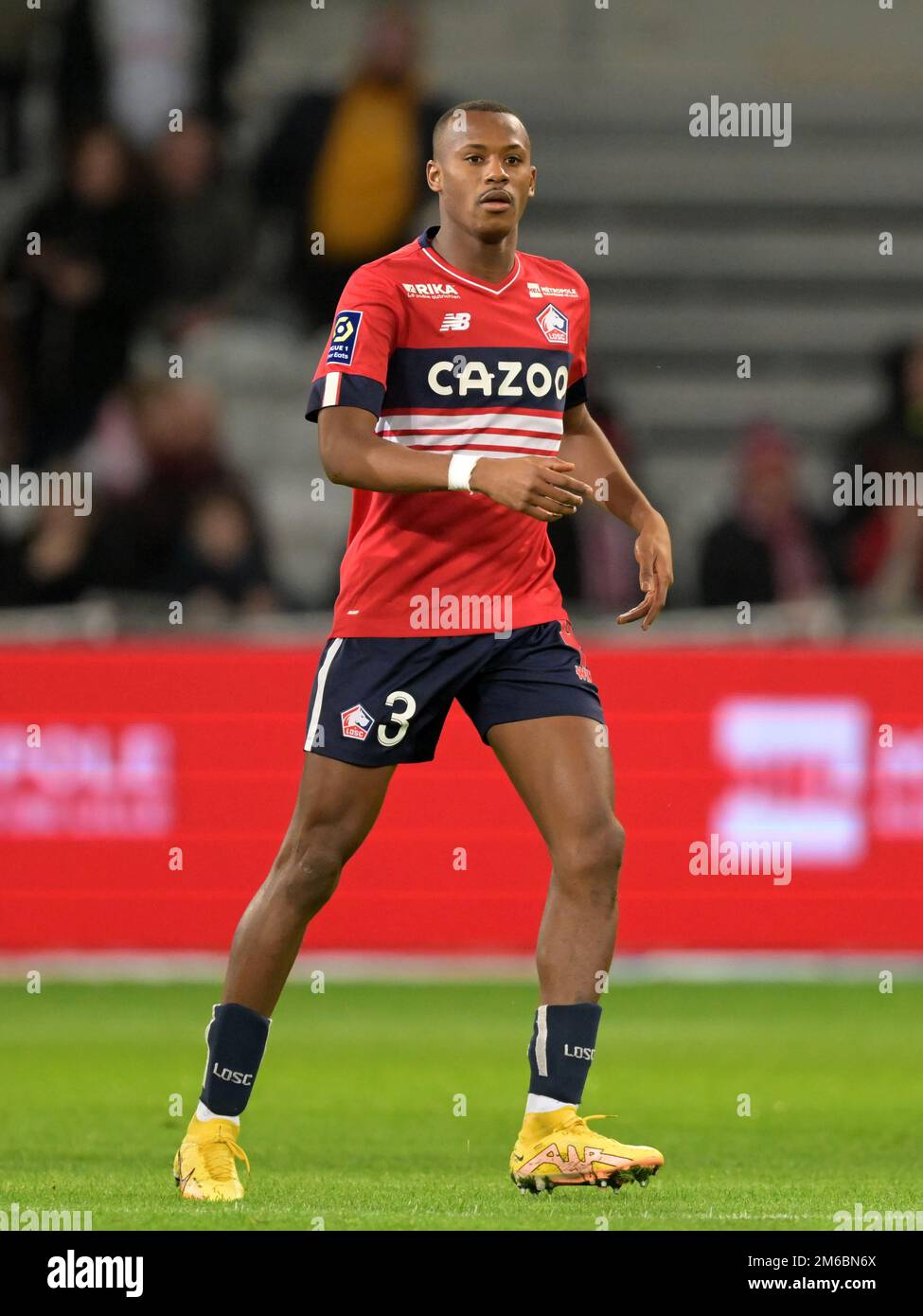LILLE - Tiago Djalo du LOSC Lille pendant le match de la Ligue française 1 entre Lille OSC et le Stade de Reims au stade Pierre-Mauroy sur 2 janvier 2022 à Lille, France. AP | hauteur néerlandaise | Gerrit van Cologne Banque D'Images