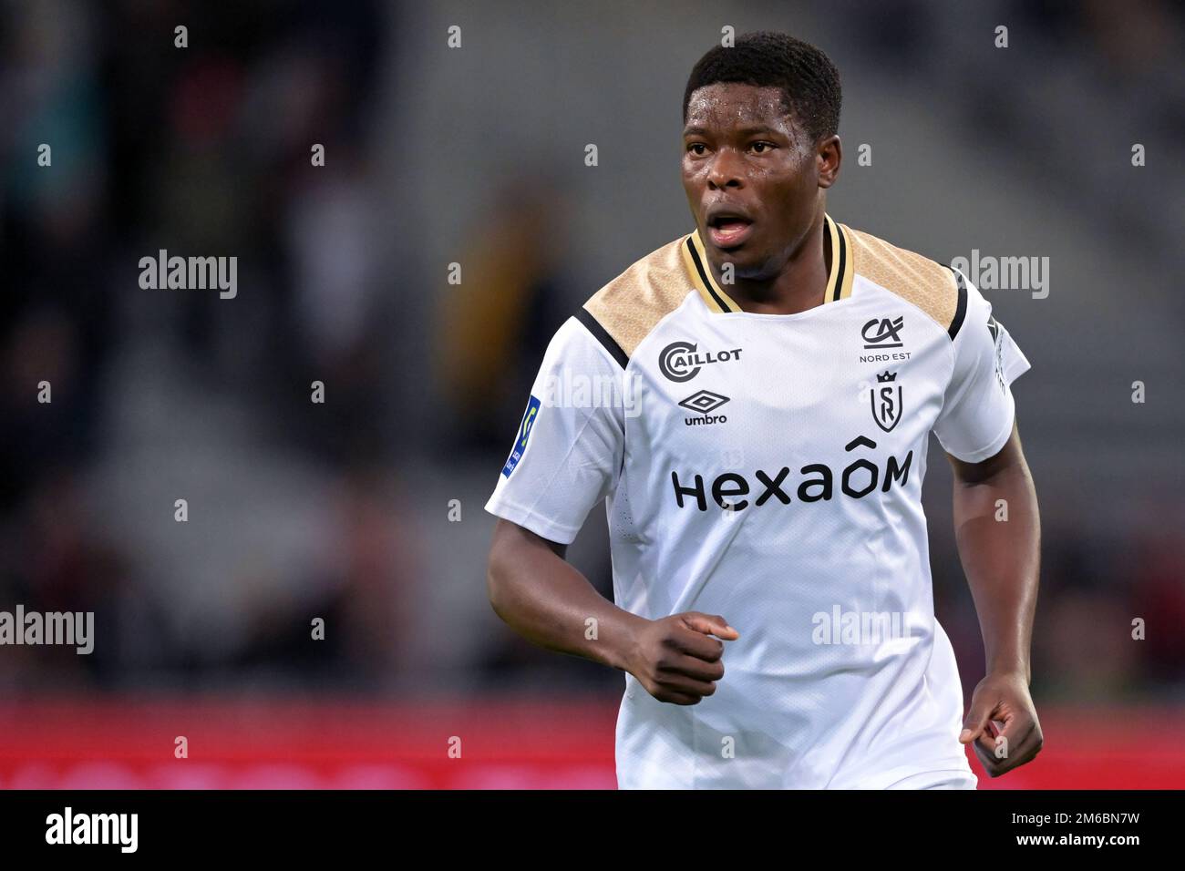 LILLE - Marshall Munetsi du Stade Reims lors du match de la Ligue française 1 entre Lille OSC et Stade de Reims au stade Pierre-Mauroy sur 2 janvier 2022 à Lille, France. AP | hauteur néerlandaise | Gerrit van Cologne Banque D'Images