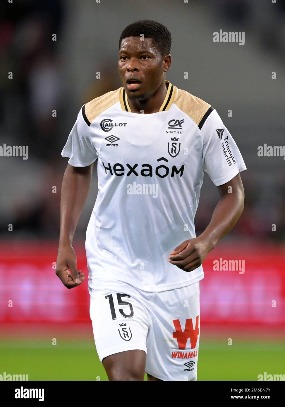 LILLE - Marshall Munetsi du Stade Reims lors du match de la Ligue française 1 entre Lille OSC et Stade de Reims au stade Pierre-Mauroy sur 2 janvier 2022 à Lille, France. AP | hauteur néerlandaise | Gerrit van Cologne Banque D'Images