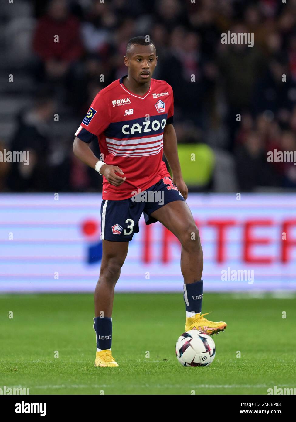 LILLE - Tiago Djalo du LOSC Lille pendant le match de la Ligue française 1 entre Lille OSC et le Stade de Reims au stade Pierre-Mauroy sur 2 janvier 2022 à Lille, France. AP | hauteur néerlandaise | Gerrit van Cologne Banque D'Images